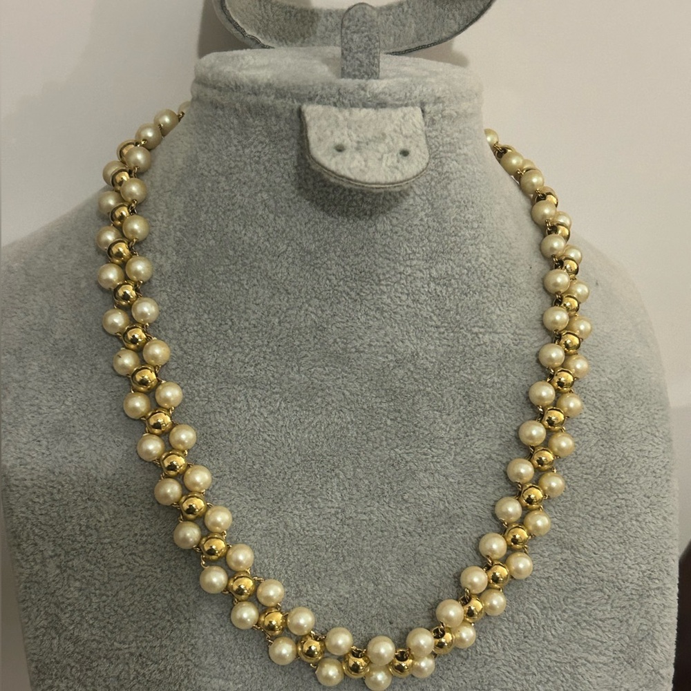 Vintage Monet Faux Pearl Necklace